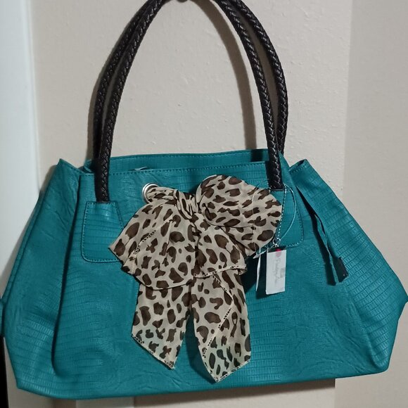 Penelope Ann Pretty Is As Pretty Does Turquoise Purse 69009 Brand New - Picture 1 of 12